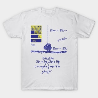 Physics tshirt - free fall motion (colour) T-Shirt